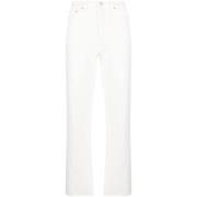 Straight Jeans TotêMe , White , Dames