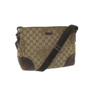 Pre-owned Canvas gucci-bags Gucci Vintage , Beige , Dames