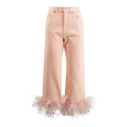 Cropped Jeans P.a.r.o.s.h. , Pink , Dames