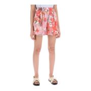 Bloemenprint Hoge Taille Shorts Marni , Multicolor , Dames