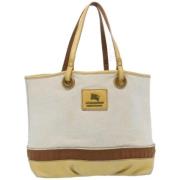 Pre-owned Canvas totes Burberry Vintage , Beige , Dames