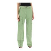 Wide Trousers Stella McCartney , Green , Dames