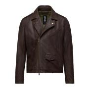 Leather Jackets BomBoogie , Brown , Heren