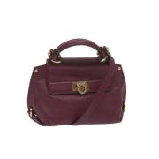 Pre-owned Leather handbags Salvatore Ferragamo Pre-owned , Red , Dames
