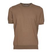 Bruine Crew-Neck T-Shirt Ss24 Tagliatore , Brown , Heren
