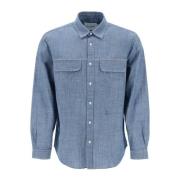 Casual Shirts Closed , Blue , Heren