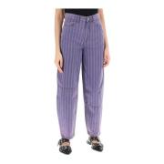 Loose-fit Jeans Ganni , Purple , Dames