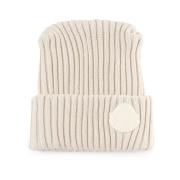 Genius Witte Wol Gebreide Muts Moncler , White , Heren