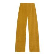 Leandra, gouden fluwelen broek Cortana , Yellow , Dames