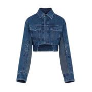 Denim Jackets Off White , Blue , Dames