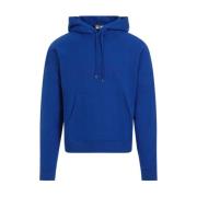 Geborduurde hoodie in blauw Saint Laurent , Blue , Heren