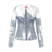 De-Milly Denim Jack Diesel , Blue , Dames