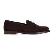 Audley Penny Leren Loafers Dunhill , Brown , Heren