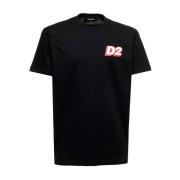 Zwarte Regular Fit T-Shirt Dsquared2 , Black , Heren