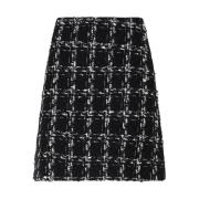 Zwart Wit Polyester Mini Rok Giambattista Valli , Black , Dames