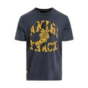 Zwart Track Katoenen T-Shirt Amiri , Black , Heren