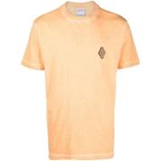 Oranje Rood Sunset Cross T-Shirt Marcelo Burlon , Orange , Heren