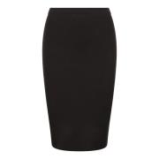 Viscose Gebreide Pencilrok Saint Laurent , Black , Dames