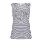 Navy White Tank Top Bottega Veneta , Blue , Dames