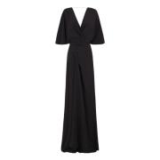 Martina Zwarte Zijden Jurk Cortana , Black , Dames