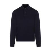 Luxe High Performance Polo Shirt Ermenegildo Zegna , Blue , Heren