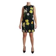 Bloemen Sheath Mini Jurk - Zwart Dolce & Gabbana , Multicolor , Dames