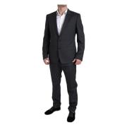 Elegant Zwart Martini Slim Fit Pak Dolce & Gabbana , Black , Heren