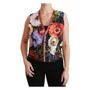 Multicolor Bloemen Brokaat Mouwloos Vest Dolce & Gabbana , Multicolor ...