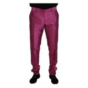 Slim-fit Trousers Dolce & Gabbana , Purple , Heren