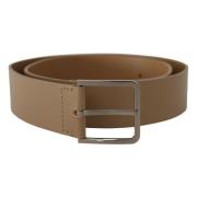 Luxe Beige Leren Statement Riem Dolce & Gabbana , Beige , Dames