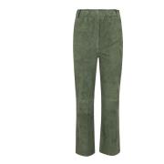 Leather Trousers Arma , Green , Dames