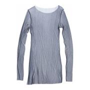 Blauwe Zijden Tule Boothals Top Cortana , Blue , Dames