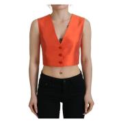 Sleeveless Tops Dolce & Gabbana , Orange , Dames