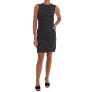 Grijze Polka Dot Wollen Jurk Dolce & Gabbana , Gray , Dames