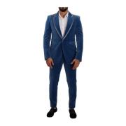 Single Breasted Suits Dolce & Gabbana , Blue , Heren