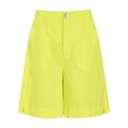 Airy Linen Shorts Fluorite Green Bitte Kai Rand , Yellow , Dames