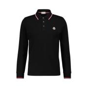 Polo shirt met lange mouwen Moncler , Black , Heren