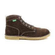 Comfortabele Veterschoenen van Leer Kickers , Brown , Heren