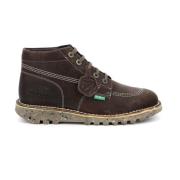 Neorallye 2 Leren Veterschoenen Kickers , Brown , Heren