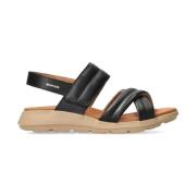 Flat Sandals Mephisto , Black , Dames