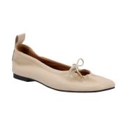 Rosalind Crème Leren Ballet Flats Alohas , White , Dames