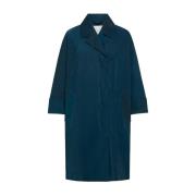 Klassieke Nylon Trench Coat OOF Wear , Blue , Dames