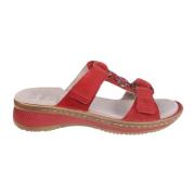 Flat Sandals ara , Red , Dames