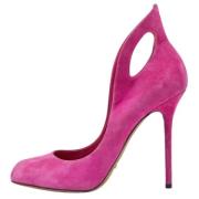 Pre-owned Suede heels Sergio Rossi Pre-owned , Pink , Dames