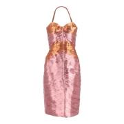 Pre-owned Polyester dresses Burberry Vintage , Pink , Dames