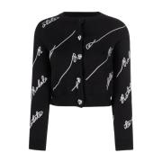 Logo Cardigan Rotate Birger Christensen , Black , Dames