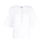 Blouses Ganni , White , Dames