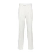 Straight Trousers Ermenegildo Zegna , White , Heren