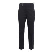 Cropped Trousers Peserico , Blue , Dames
