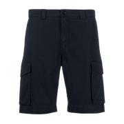 Melton Blue Cargo Shorts Woolrich , Blue , Heren